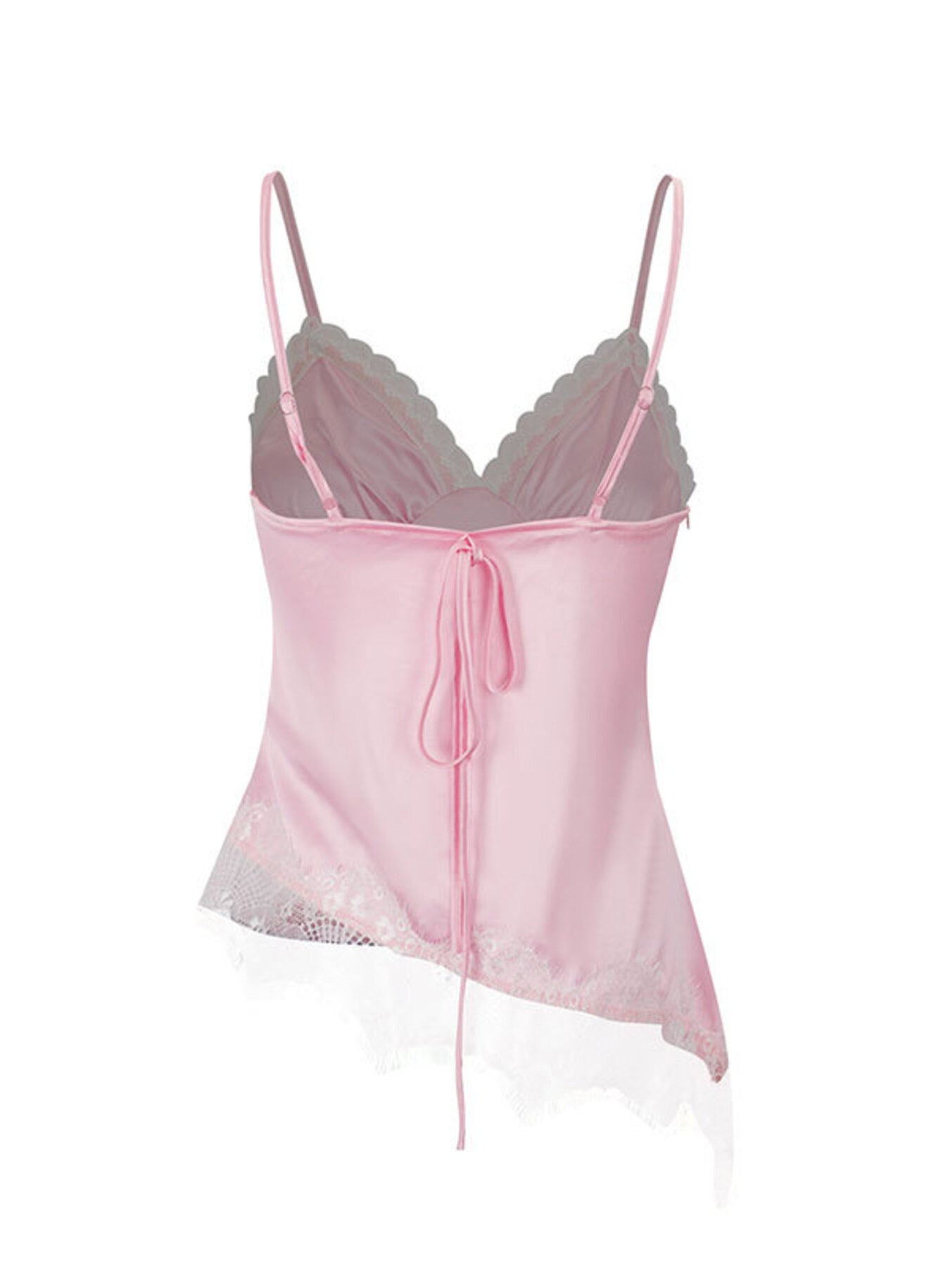 Lace Trimmed Satin Cami