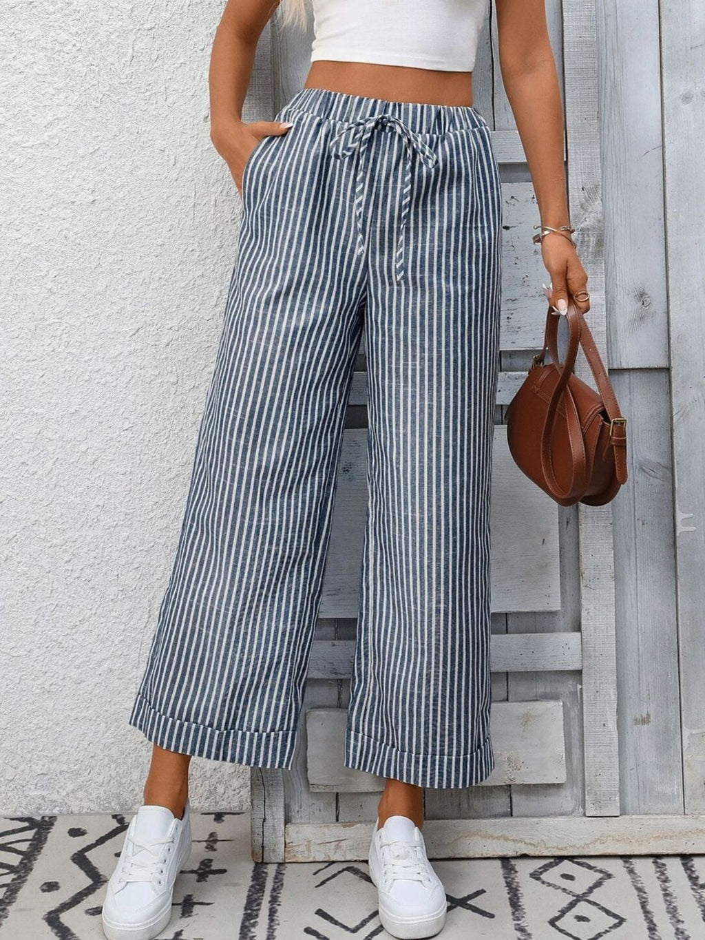 Striped Wide Leg Pants
