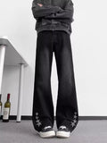 Men's Full Size Star Embroidered Flare Jeans Plus Size