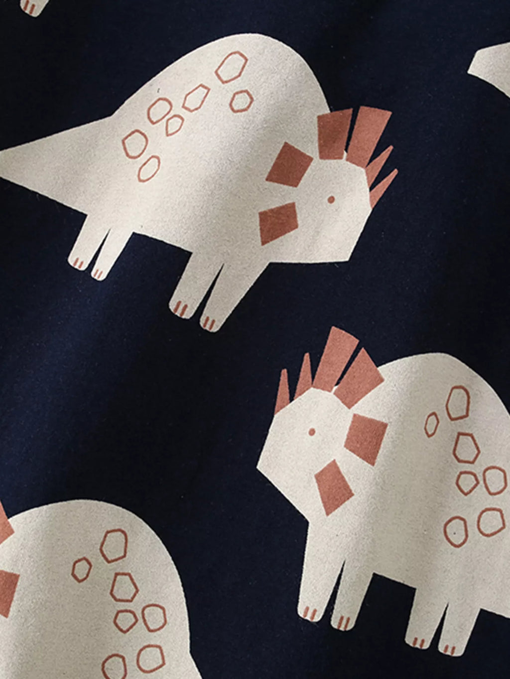 Children's Dinosaur Print Round Neck Tee and Shorts Set