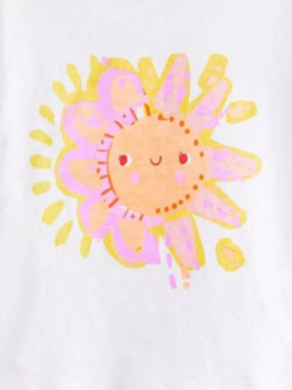 Children's Cartoon Sun Short Sleeve T-Shirt