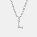 Titanium Steel Letter Pendant Necklace