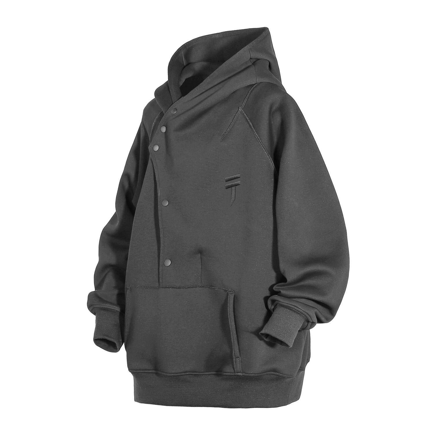 HiH38 Grey Layered Hoodie