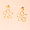 Alloy Flower Drop Earrings