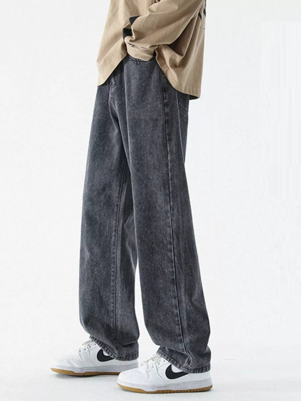 Men's Full Size Loose Fit Wash Jeans Plus Size
