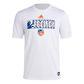 adidas Mens Short Sleeve Pre-Game T-Shirt White/Fc Cincinnati Medium