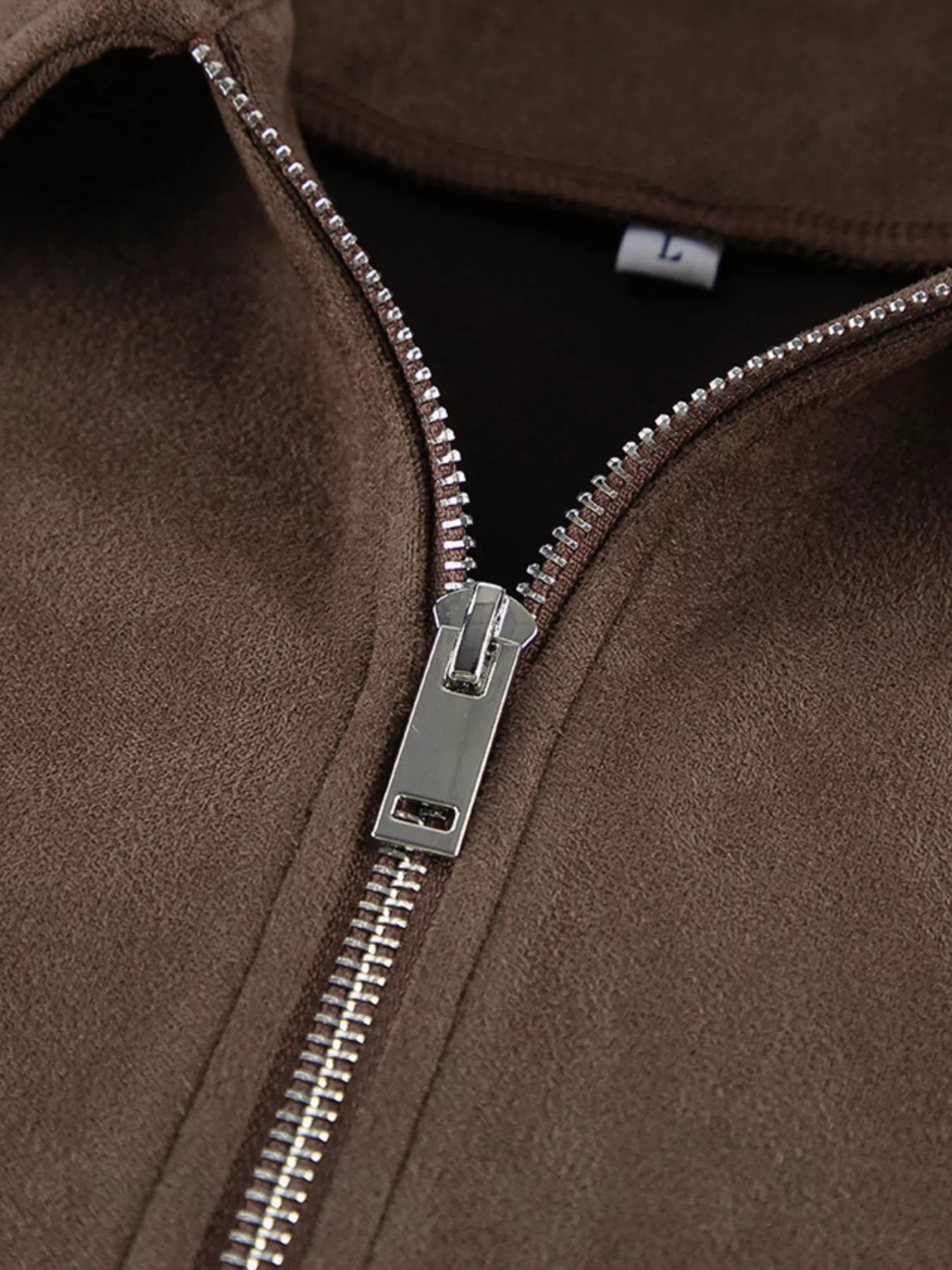 Zip-Up Dropped Shoulder Jacket