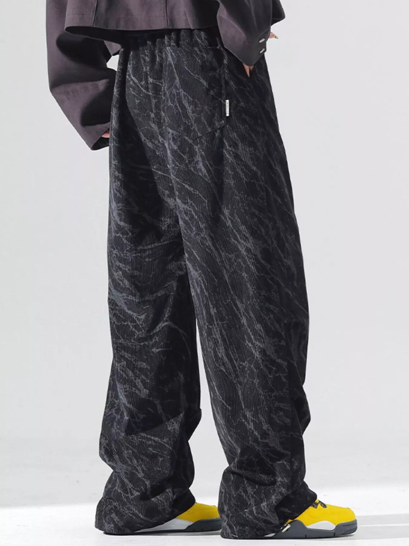 Men's Plus Size Vintage Wash Wide Leg Pants