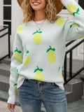 Lemon Crew Neck Round Neck Sweater