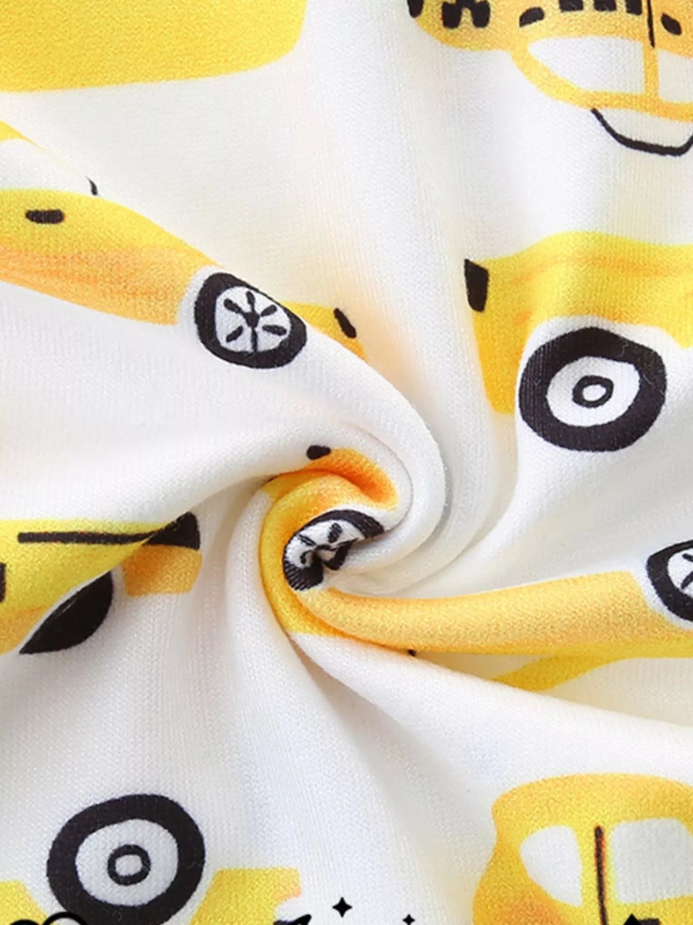 Children's Cartoon Car Print Short Sleeve Pajama Set