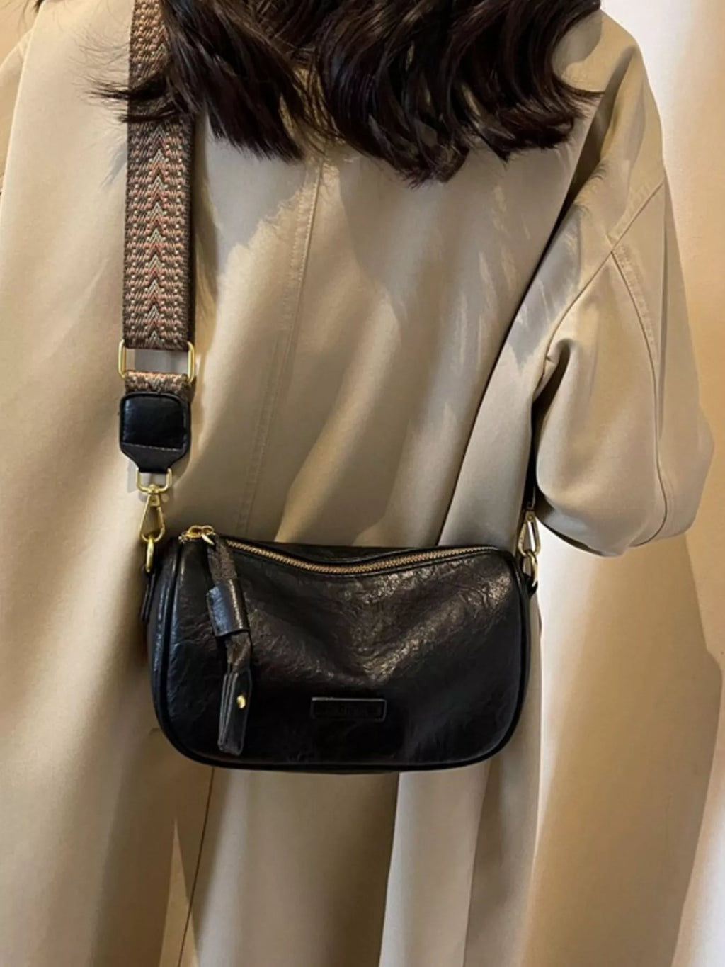 Wide Strap Crossbody Bag