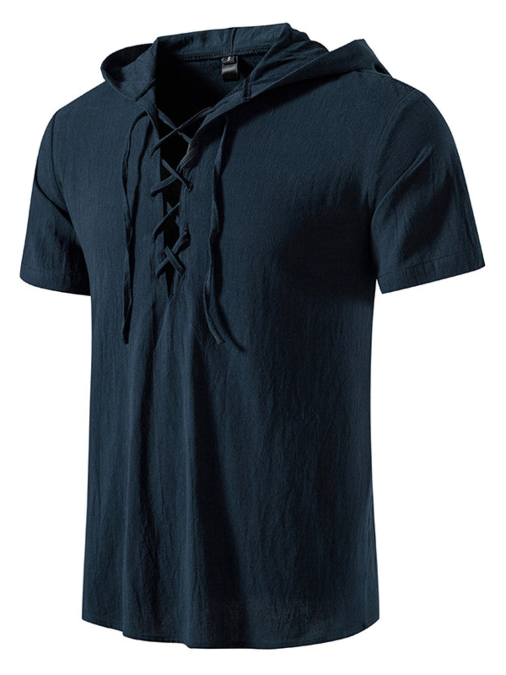 Men's Casual Lace-Up Hooded Top