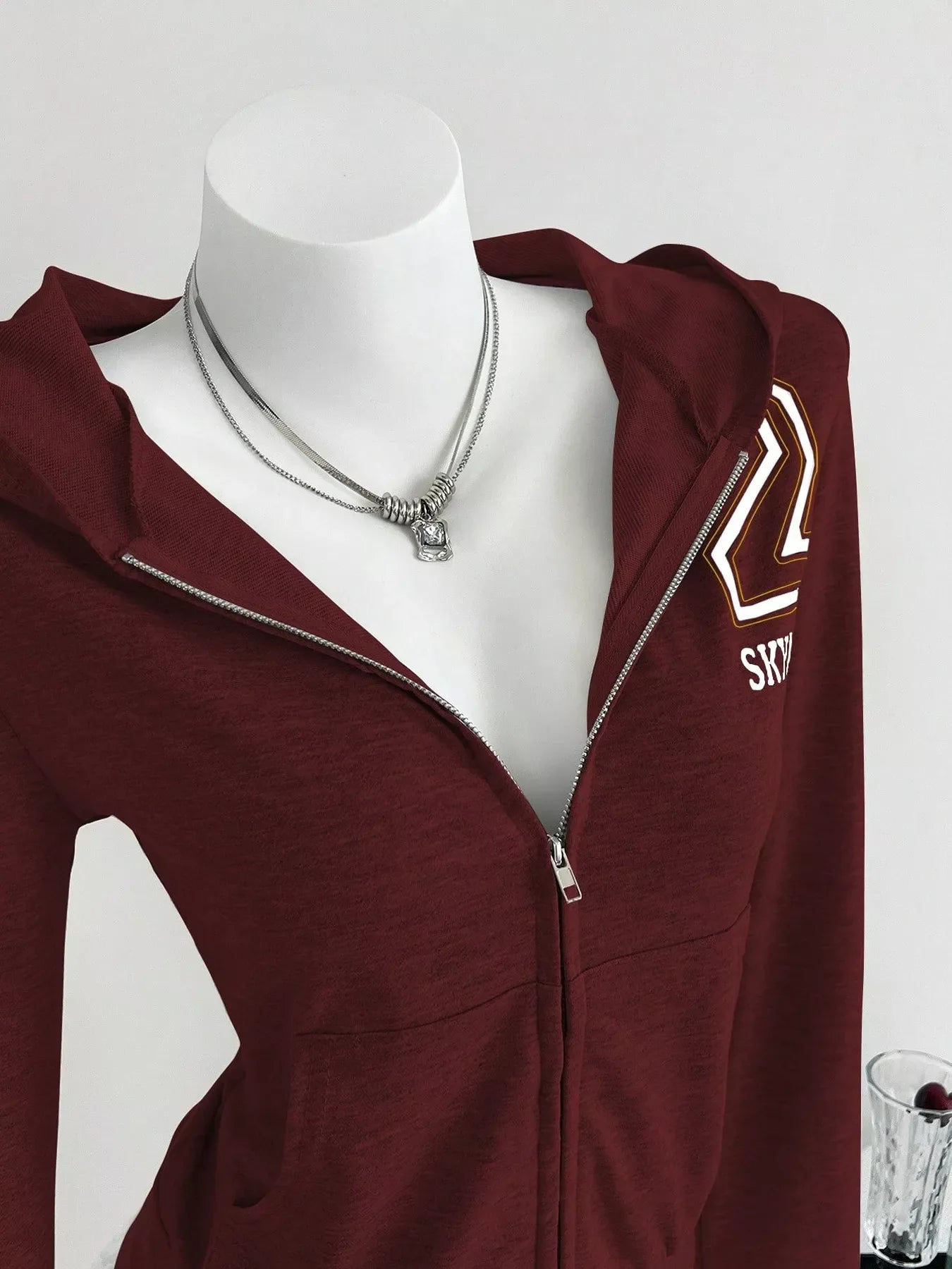Zip Up Long Sleeve Hoodie