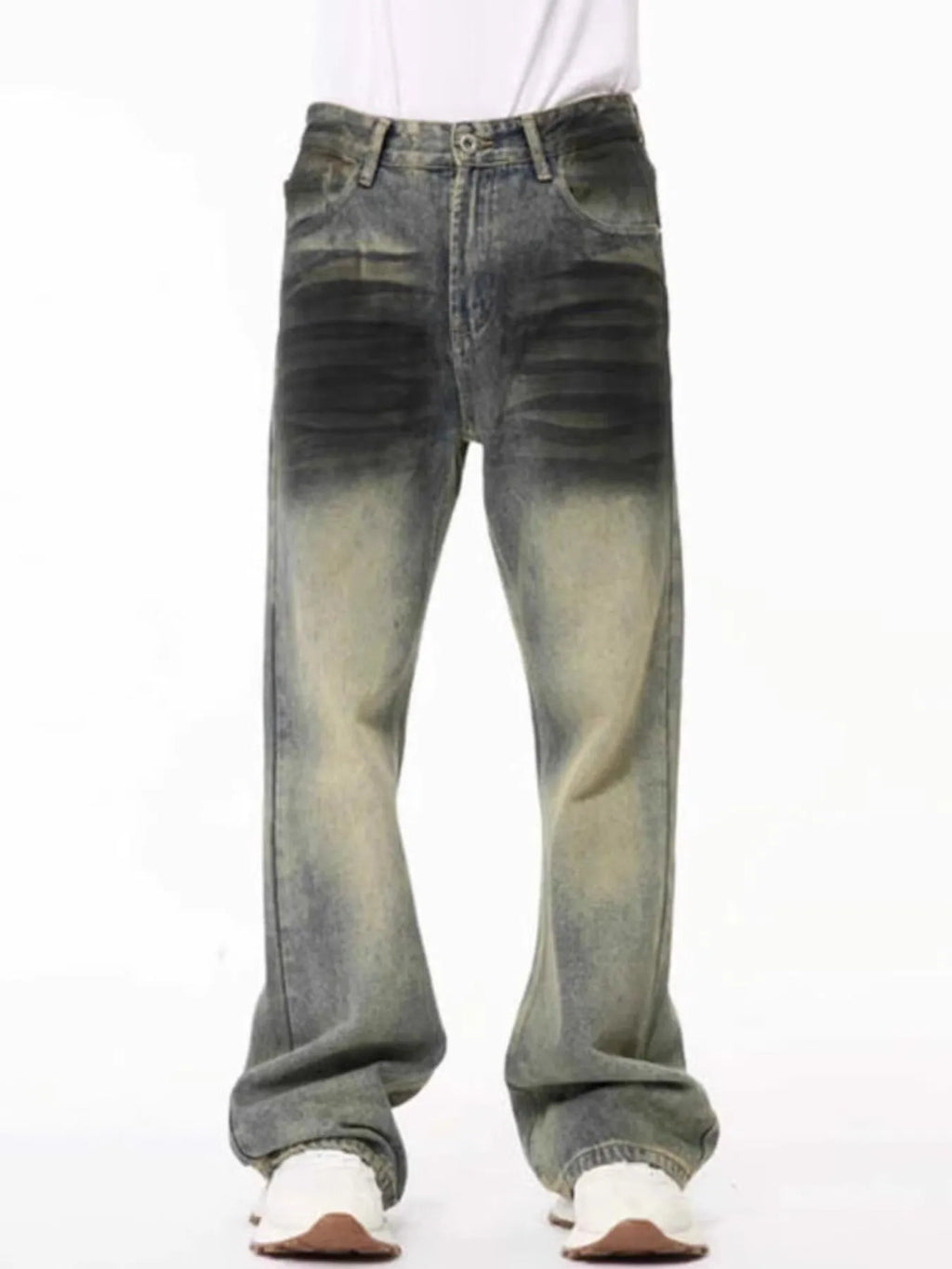 Men's Full Size Fade Loose Fit Jeans Plus Size