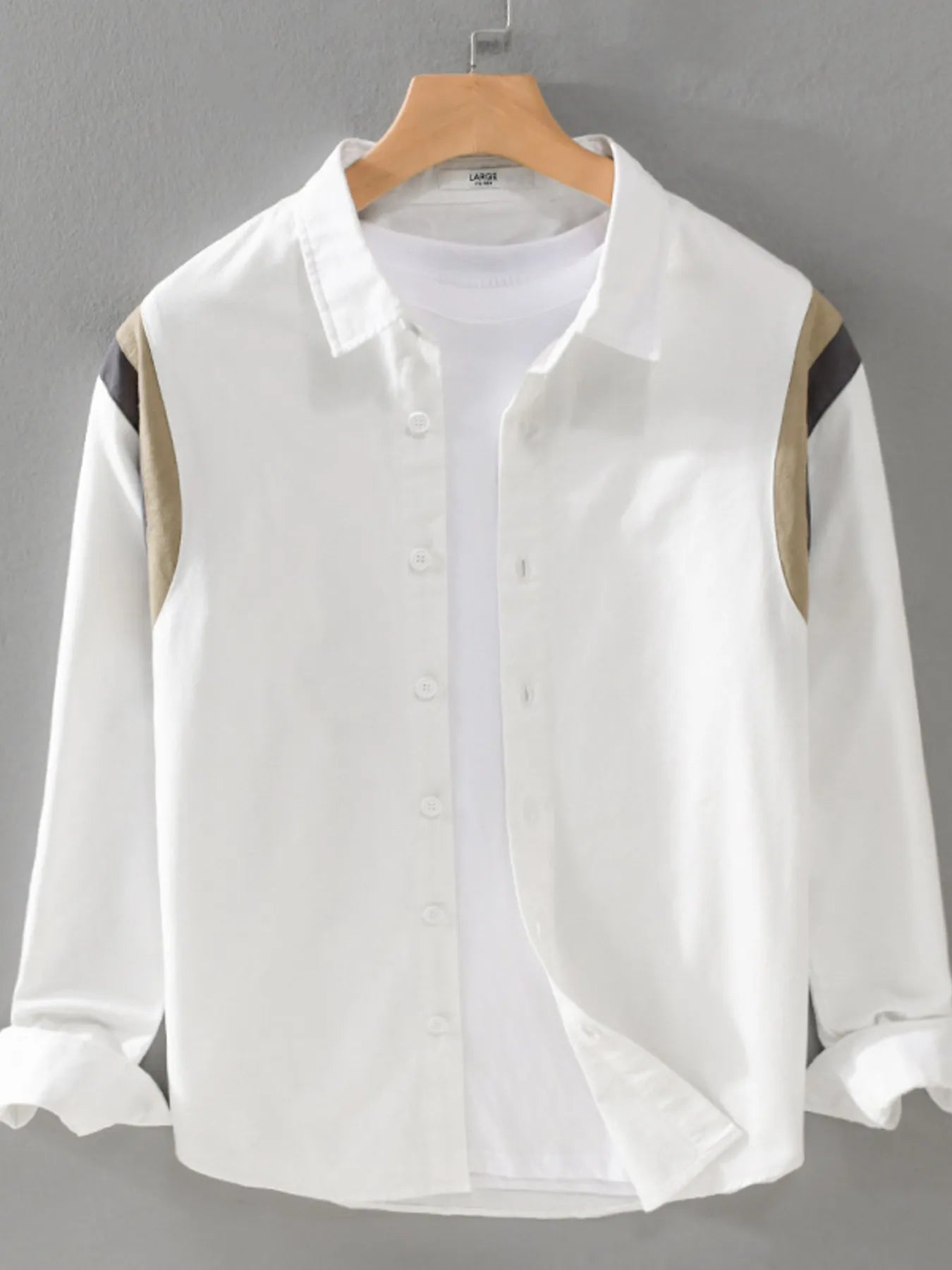 Men's Plus Size Button-Up Long Sleeve Shirt