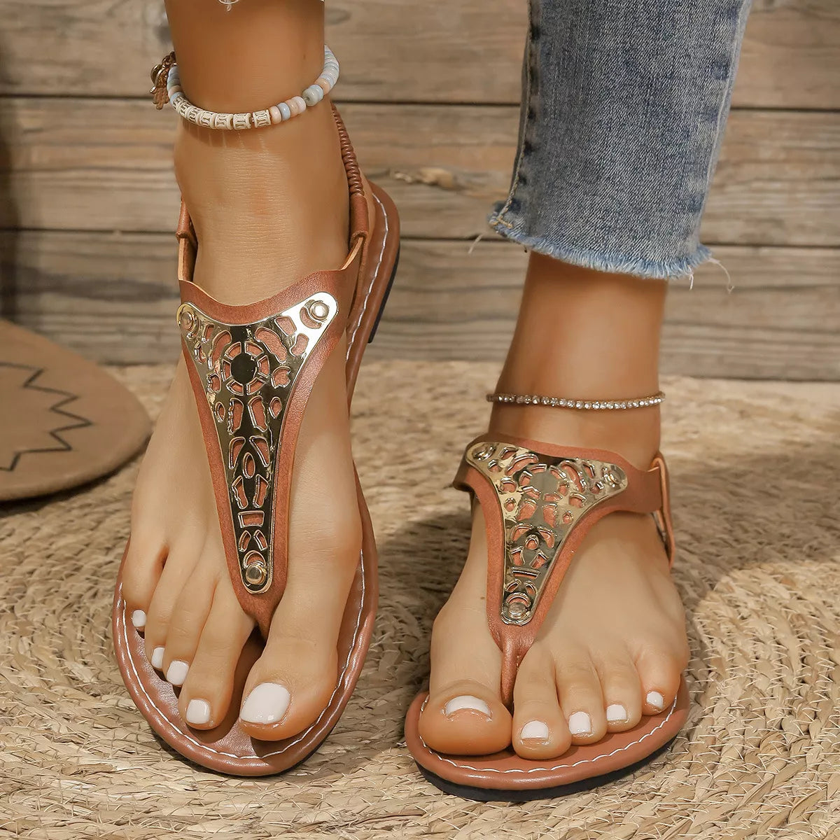 Toe Post Flats Sandals