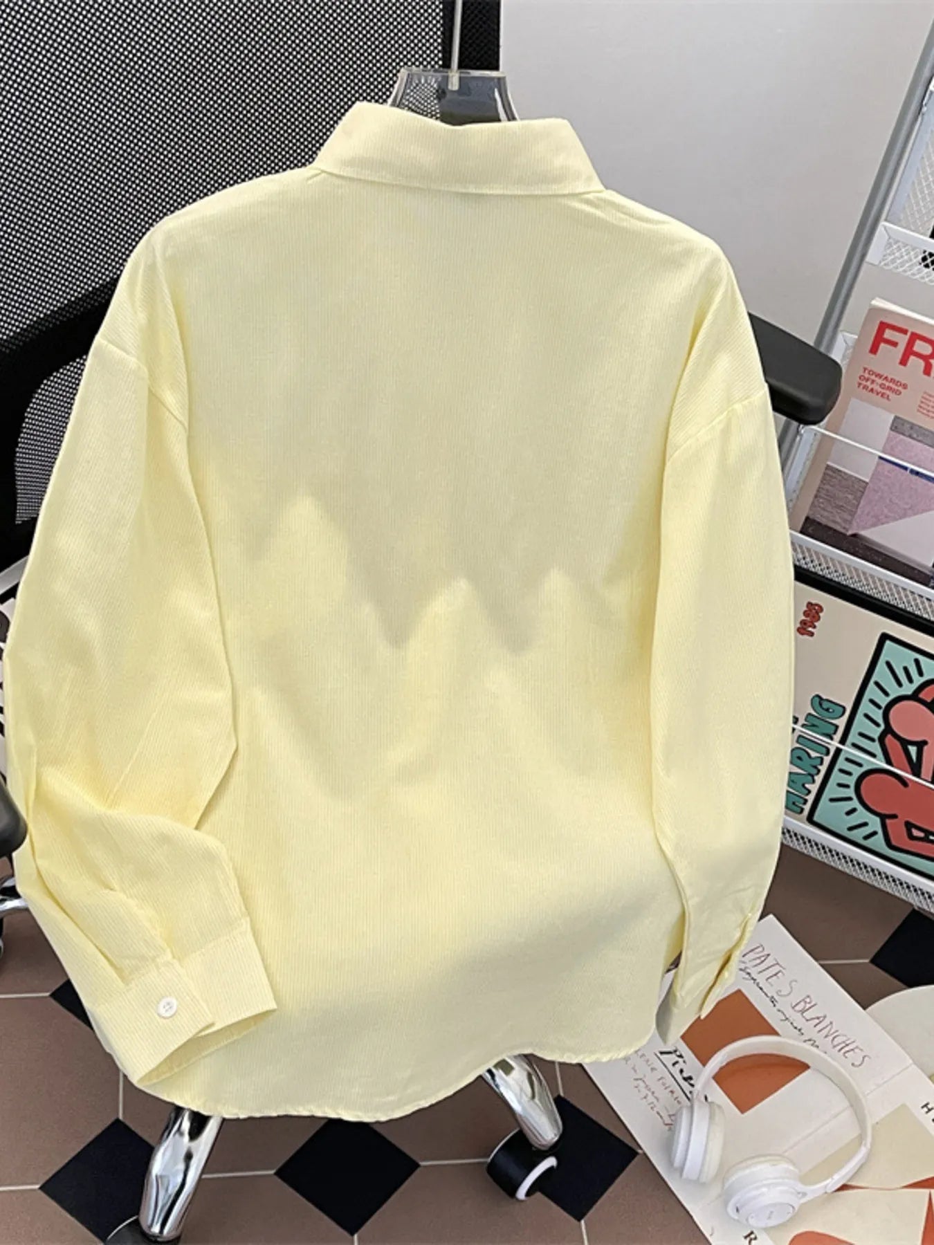 Men's Plus Size Button Up Long Sleeve Shirt