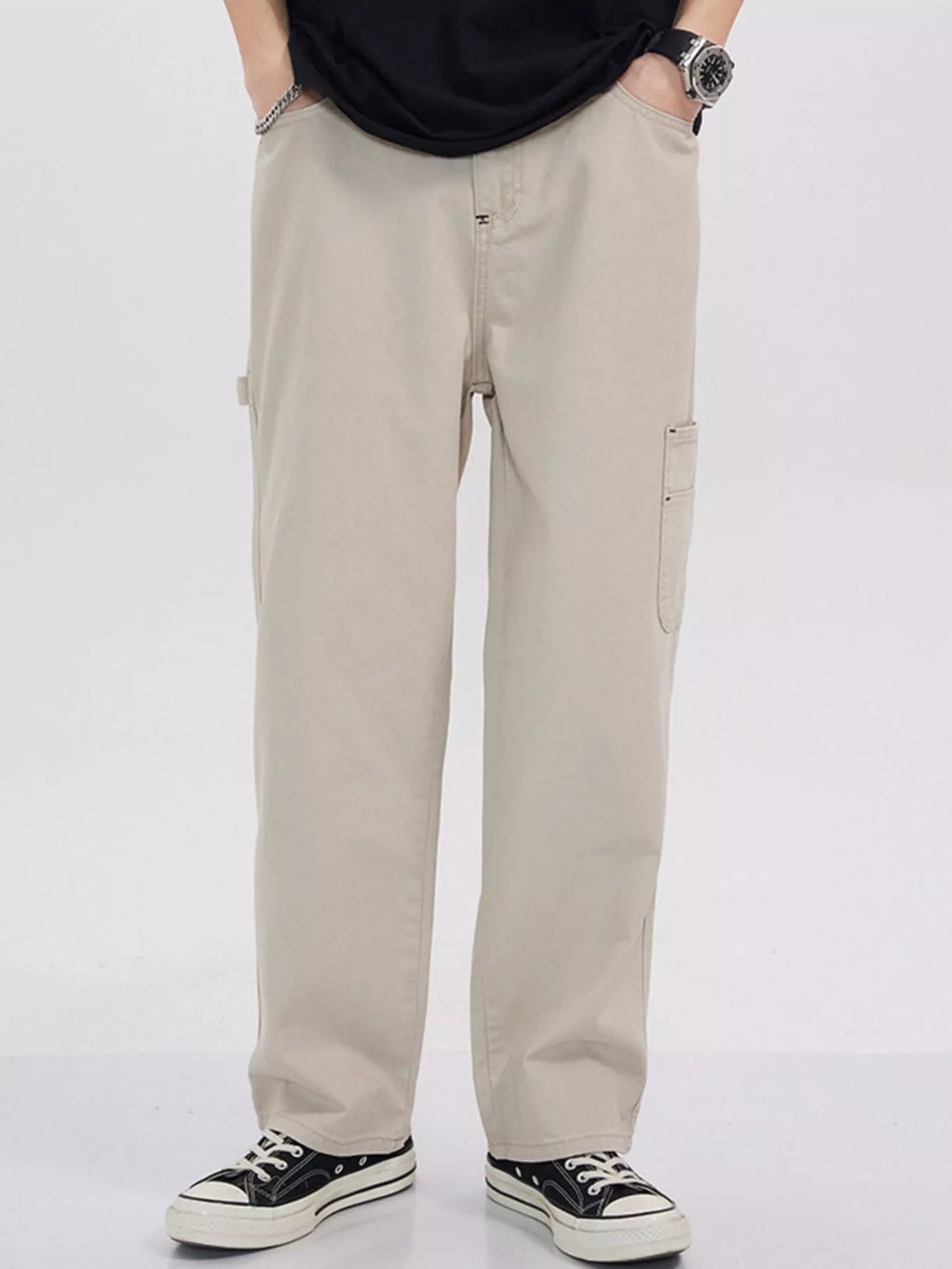 Men's Full Size Loose Fit Cargo Jeans Plus Size