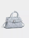 Quilted Buckle Accent Crossbody Bag