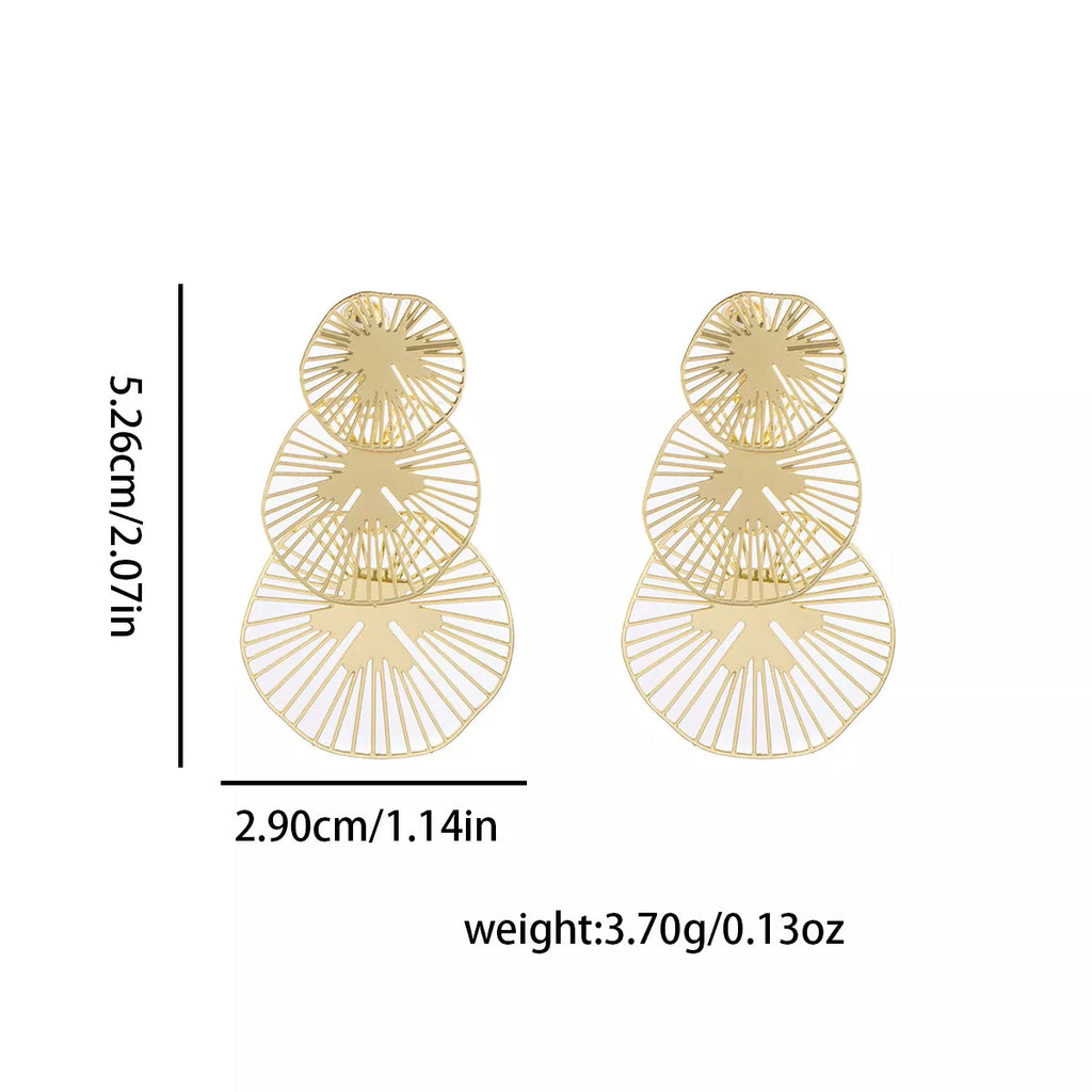 18K Gold-Plated Geometric Drop Earrings