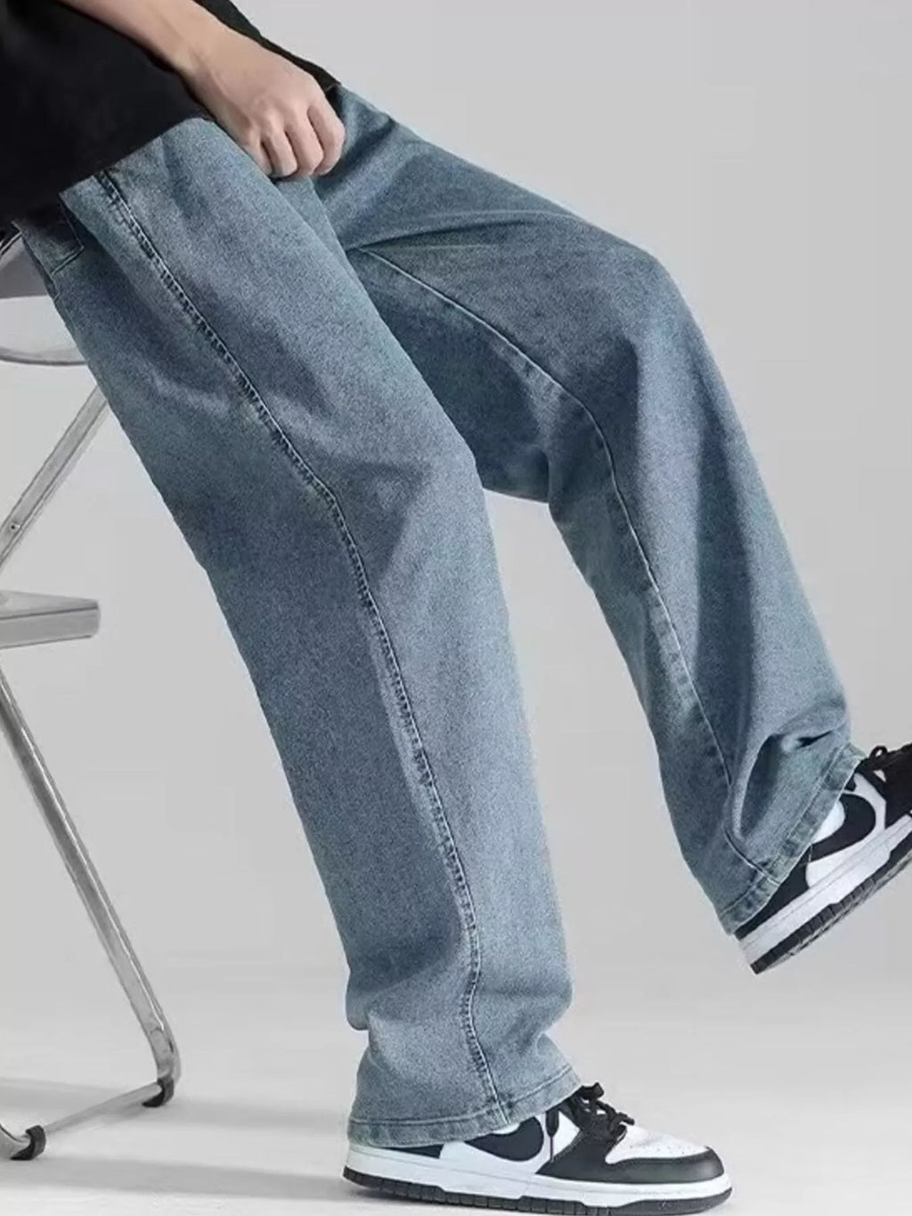 Men's Plus Size Loose Fit Drawstring Jeans
