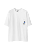 Men's Embroidered Tennis Player Round Neck T-Shirt