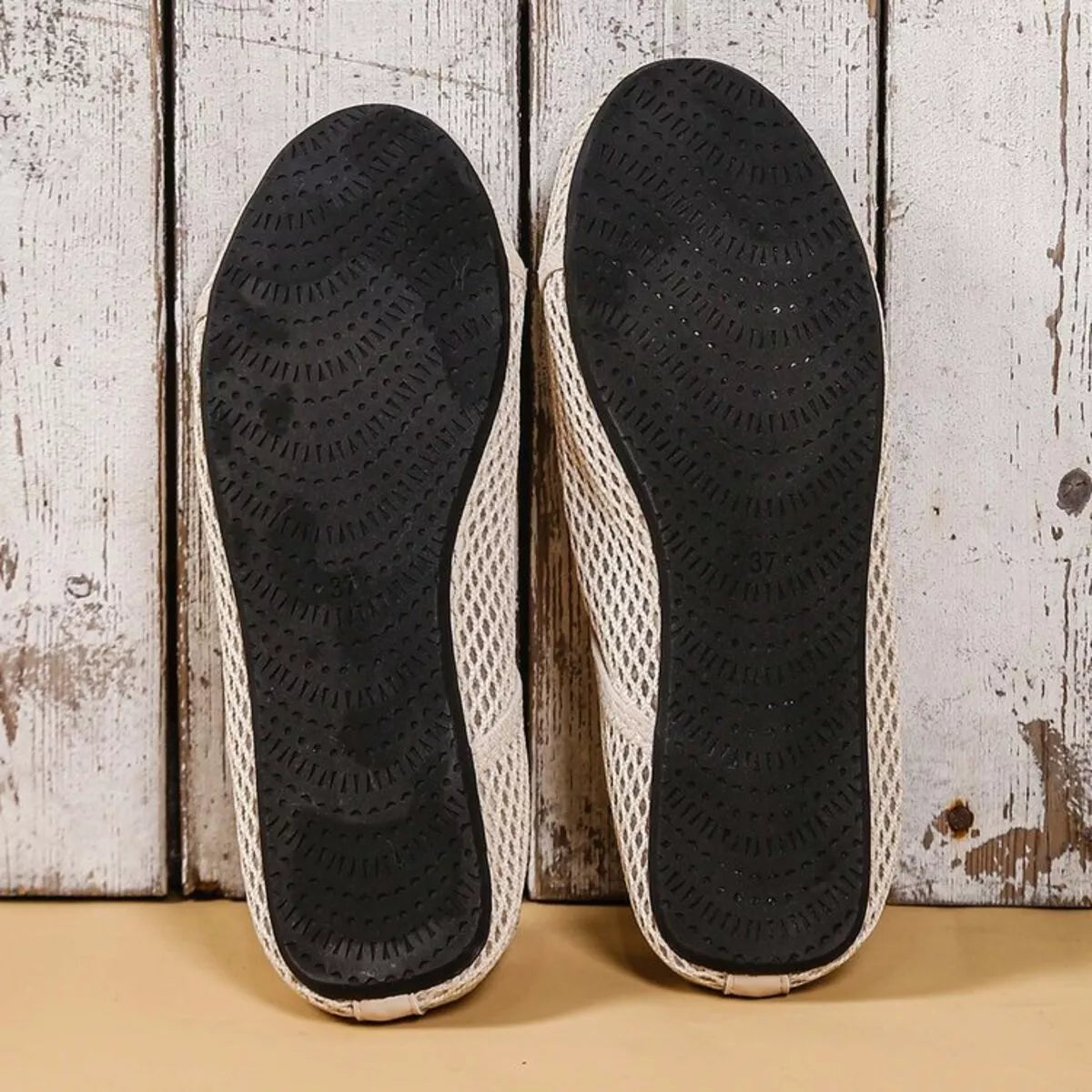 Mesh Round Toe Slip-Ons