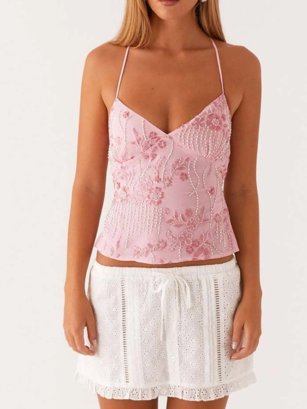 Crisscross Back V-Neck Cami