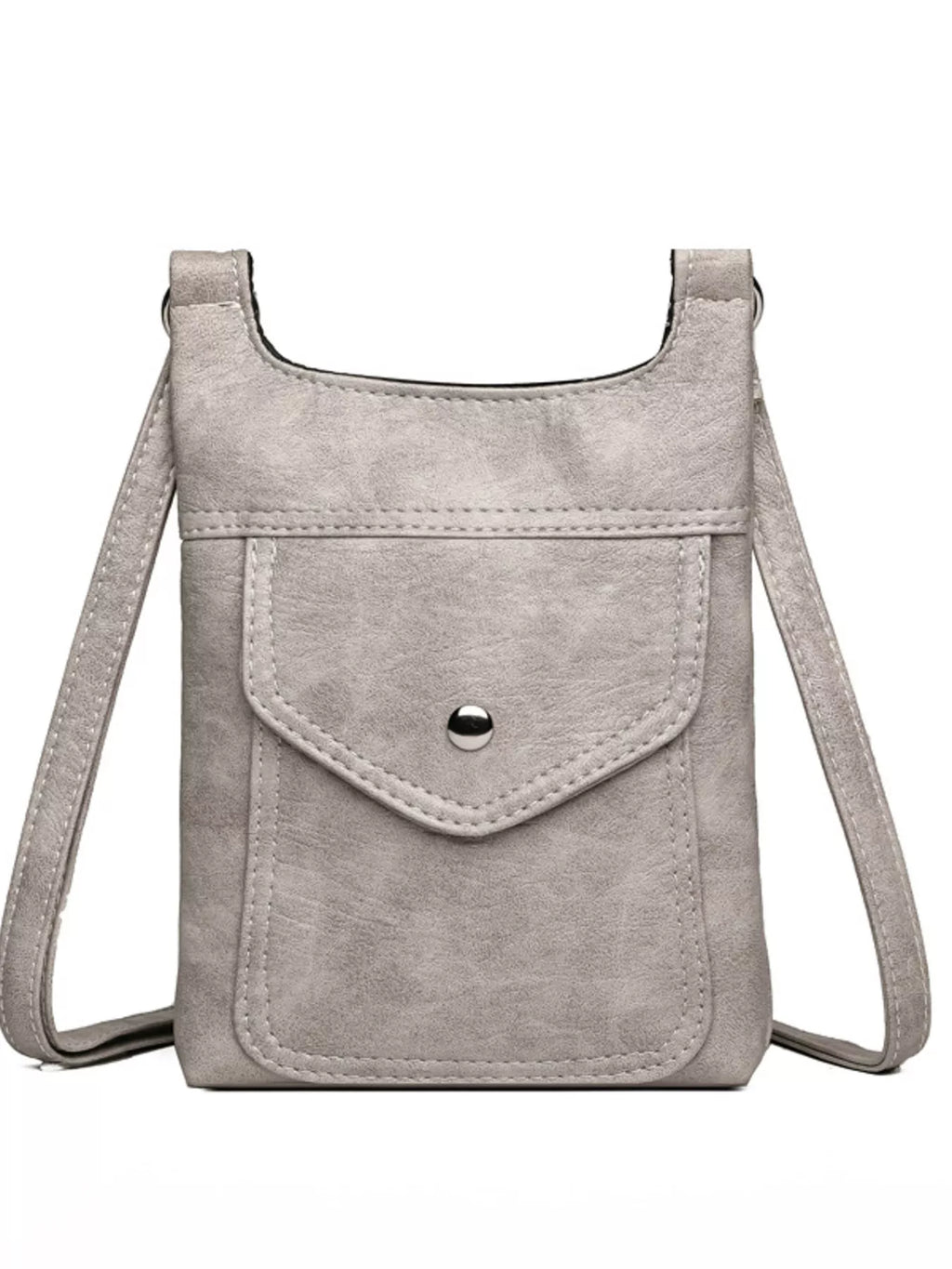 Adjustable Strap Leather Crossbody Bag