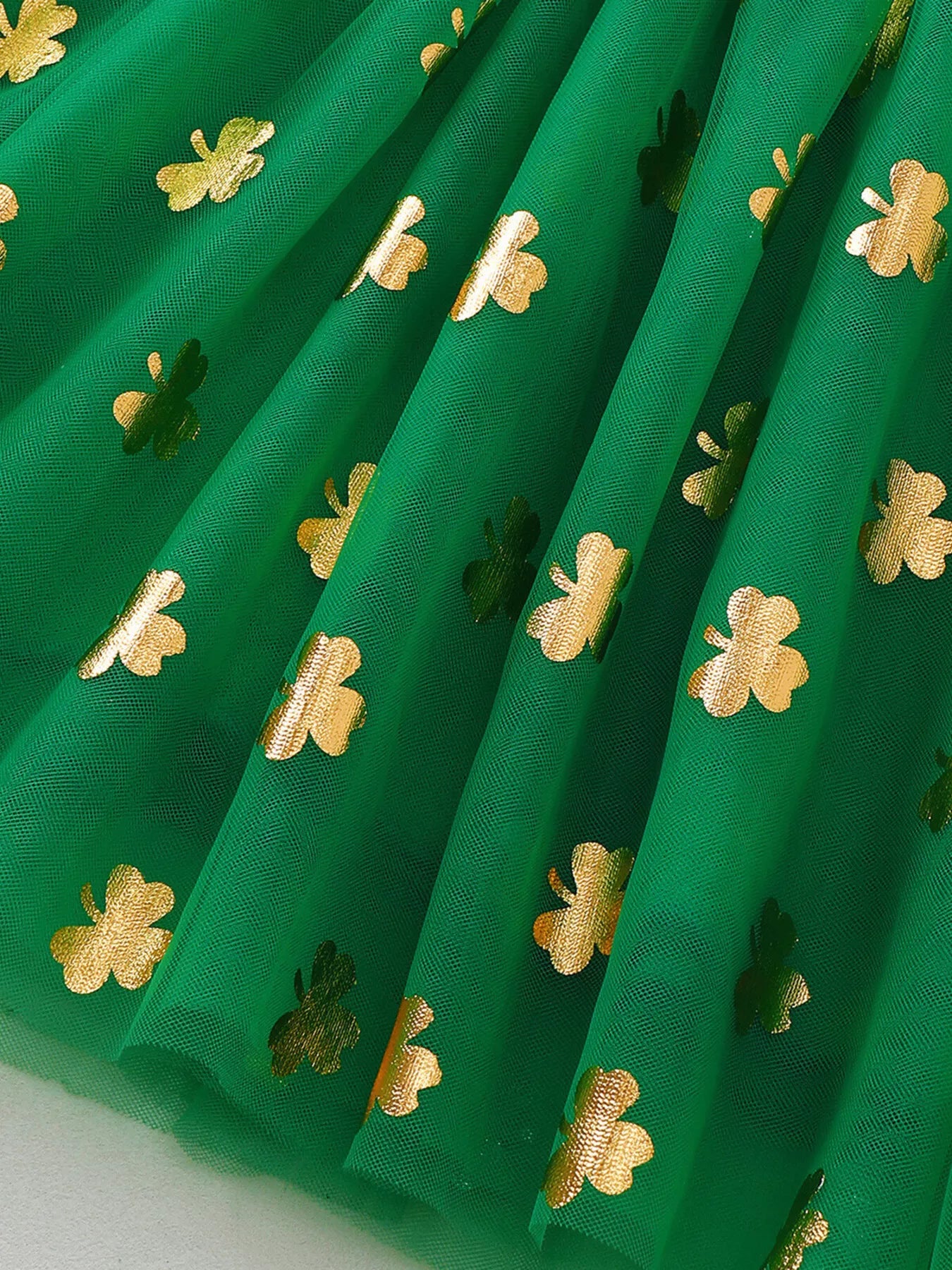 Children's Smocked Clover Tulle Dress