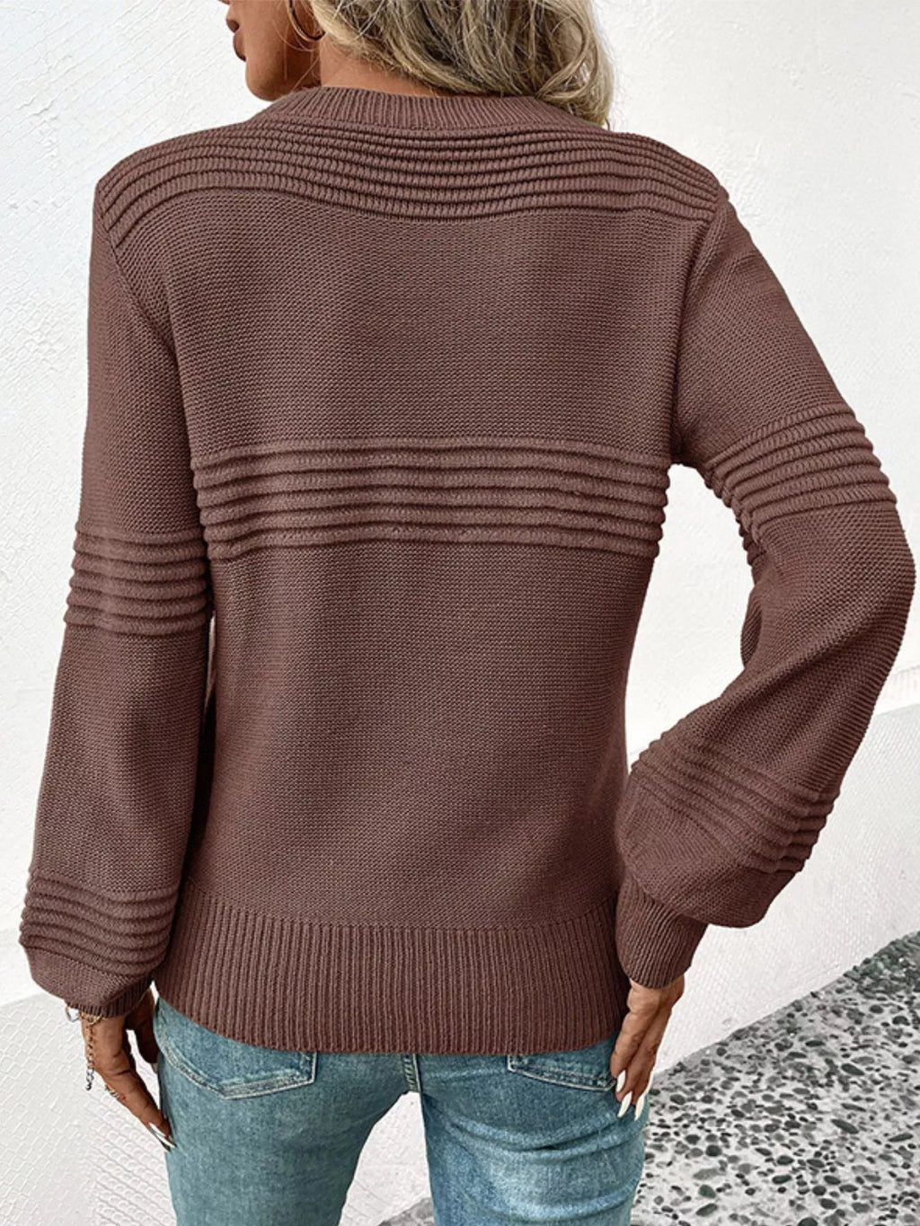 Round Neck Long Sleeve Sweater