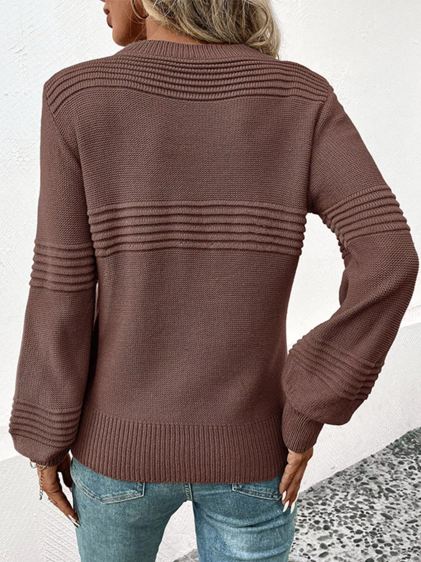 Round Neck Long Sleeve Sweater