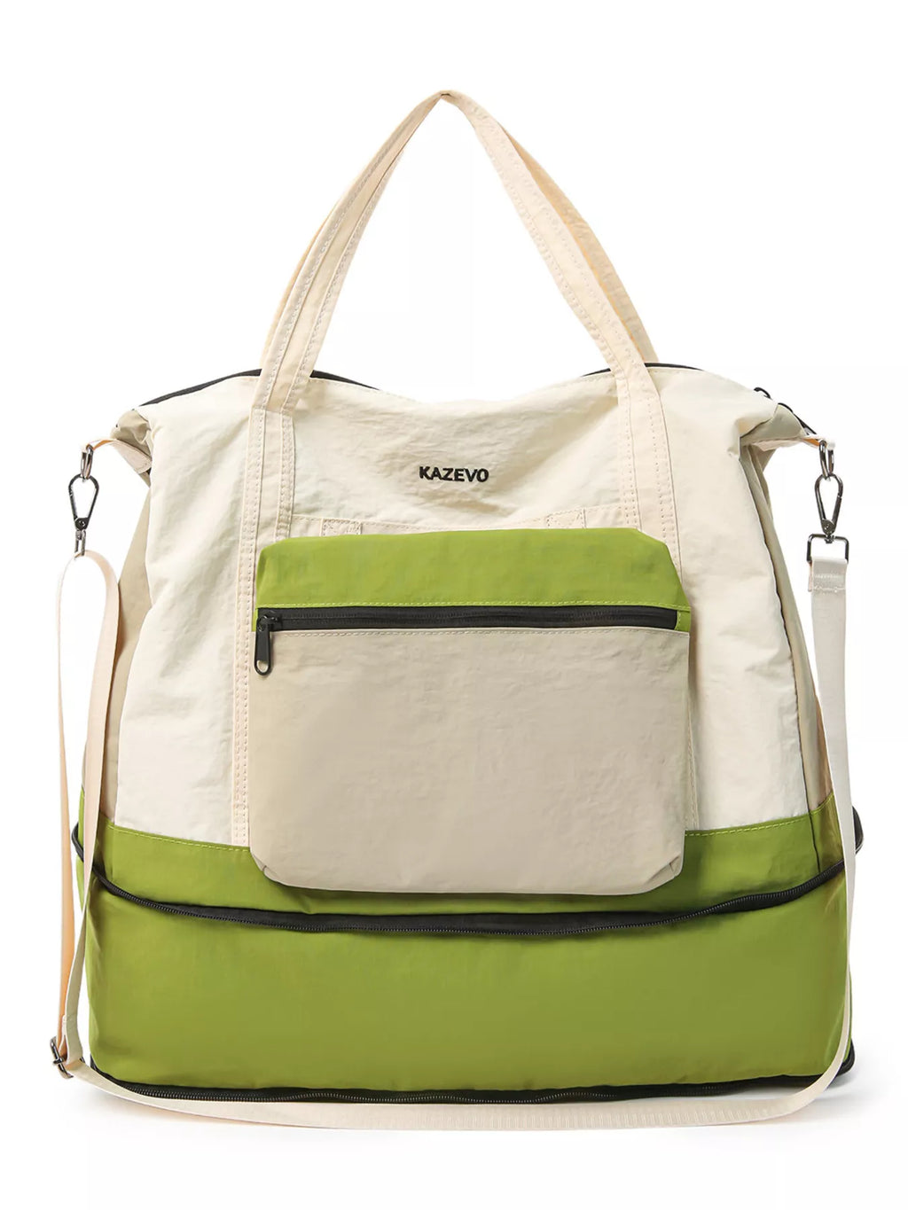 Color Block Nylon Travel Bag