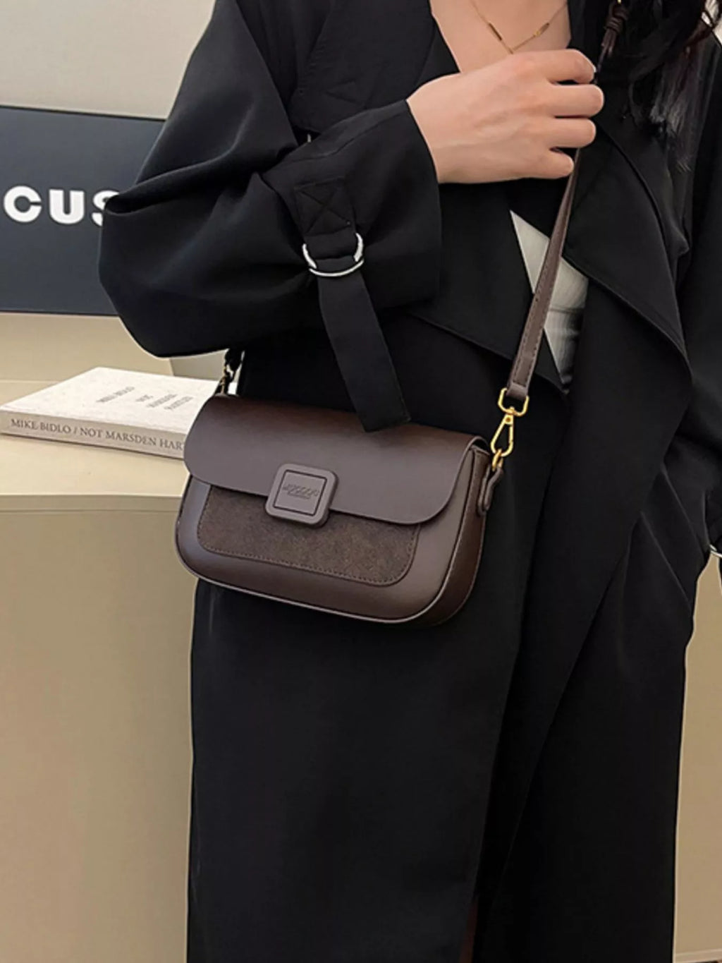 Flap Adjustable Strap Crossbody Bag