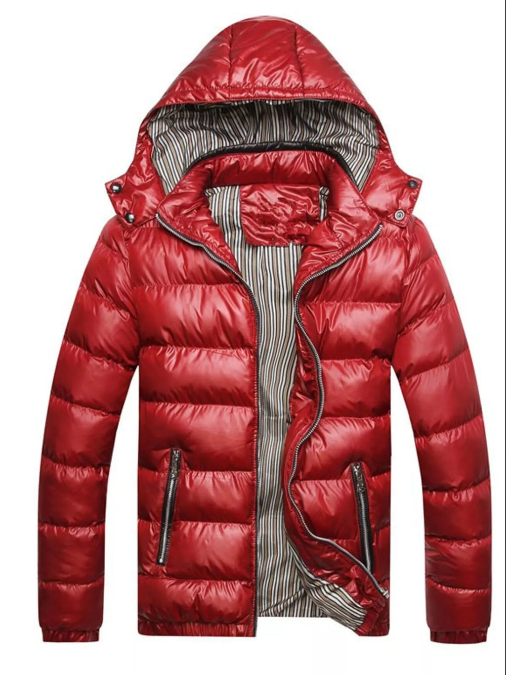 Men's Plus Size Lightweight Hooded Puffer Jacket
