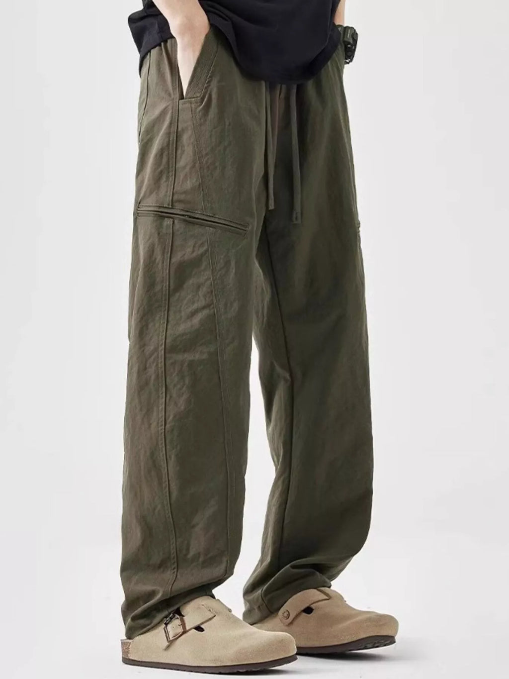 Men's Plus Size Wide Leg Pants