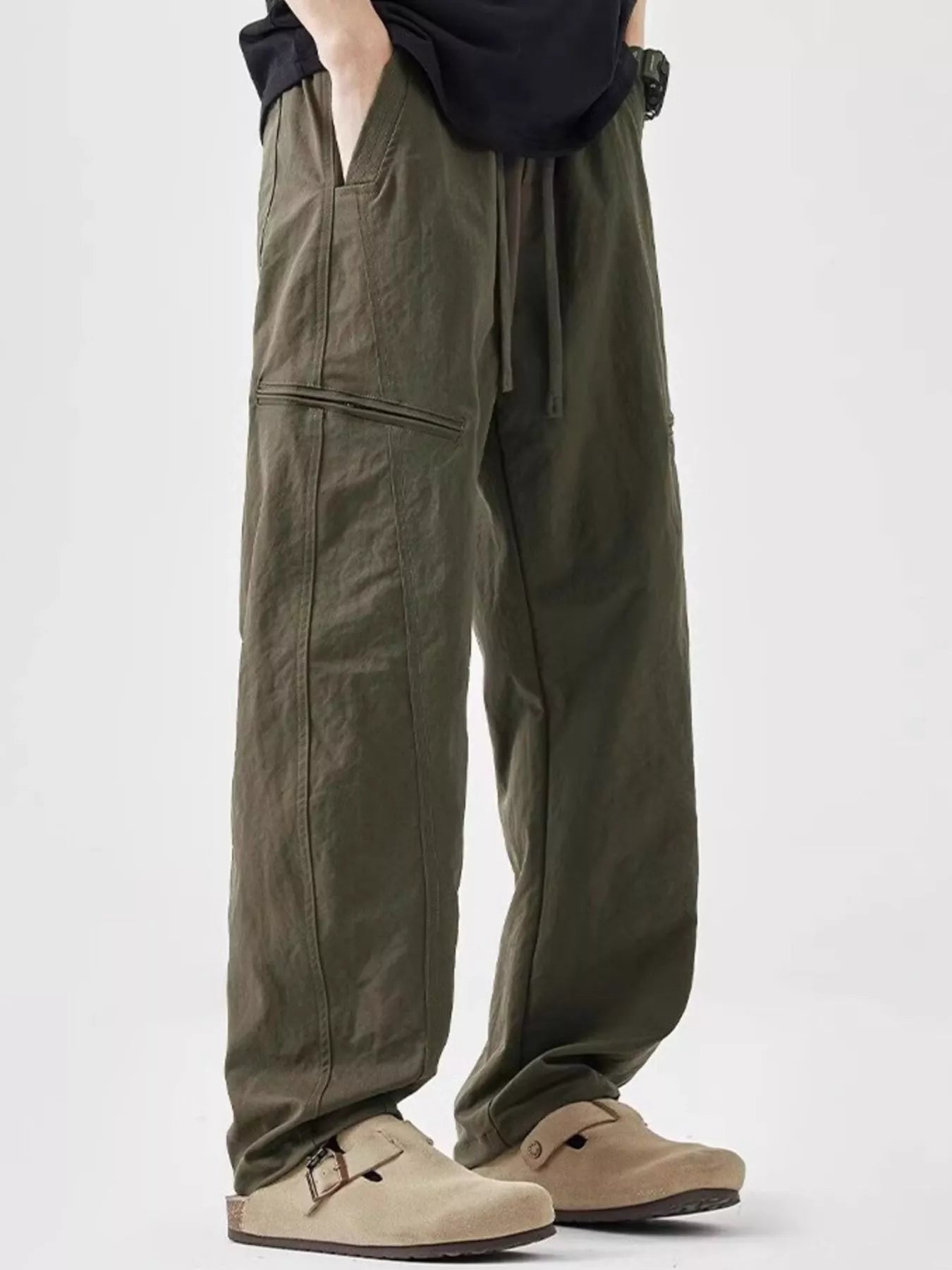 Men's Plus Size Wide Leg Pants