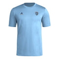 adidas Mens Size Short Sleeve Pre-Game T-Shirt Smoke Blue/Sporting Kansas City Large Tall