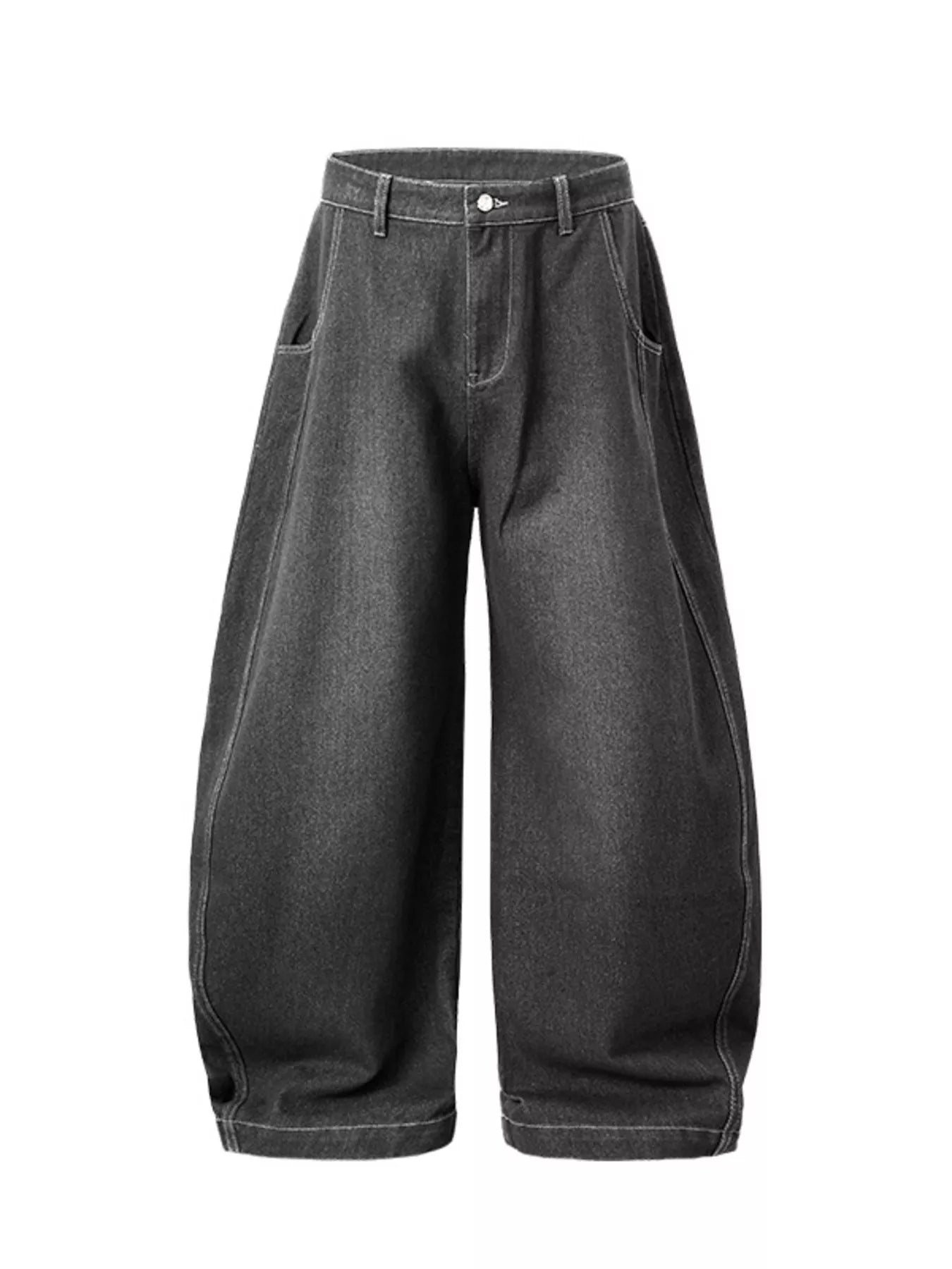 Men's Washed Wide Leg Jeans