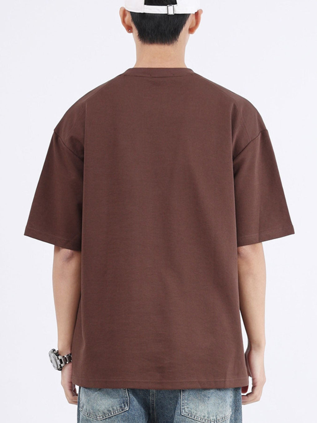 Men's Plus Size Round Neck Half Sleeve T-Shirt