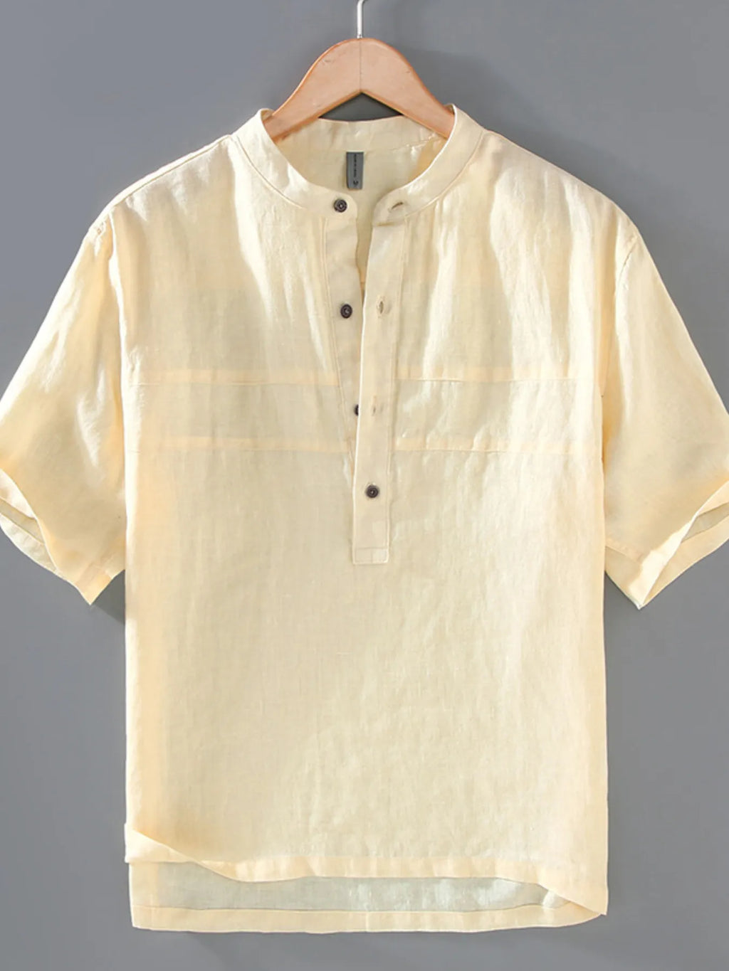 Men's Plus Size Button Detail Short Sleeve Shirt
