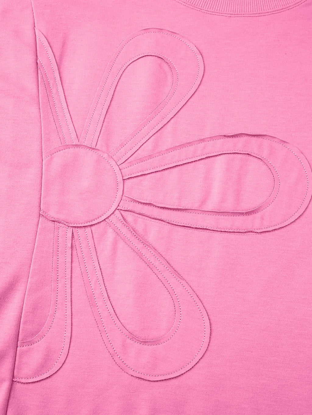 Flower Oversized Round Neck T-Shirt