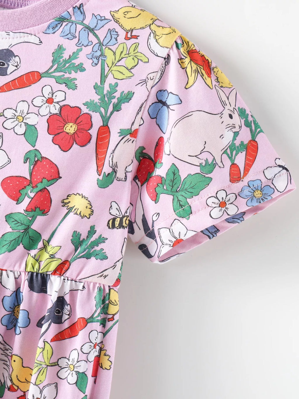 Children's Printed Round Neck Dress