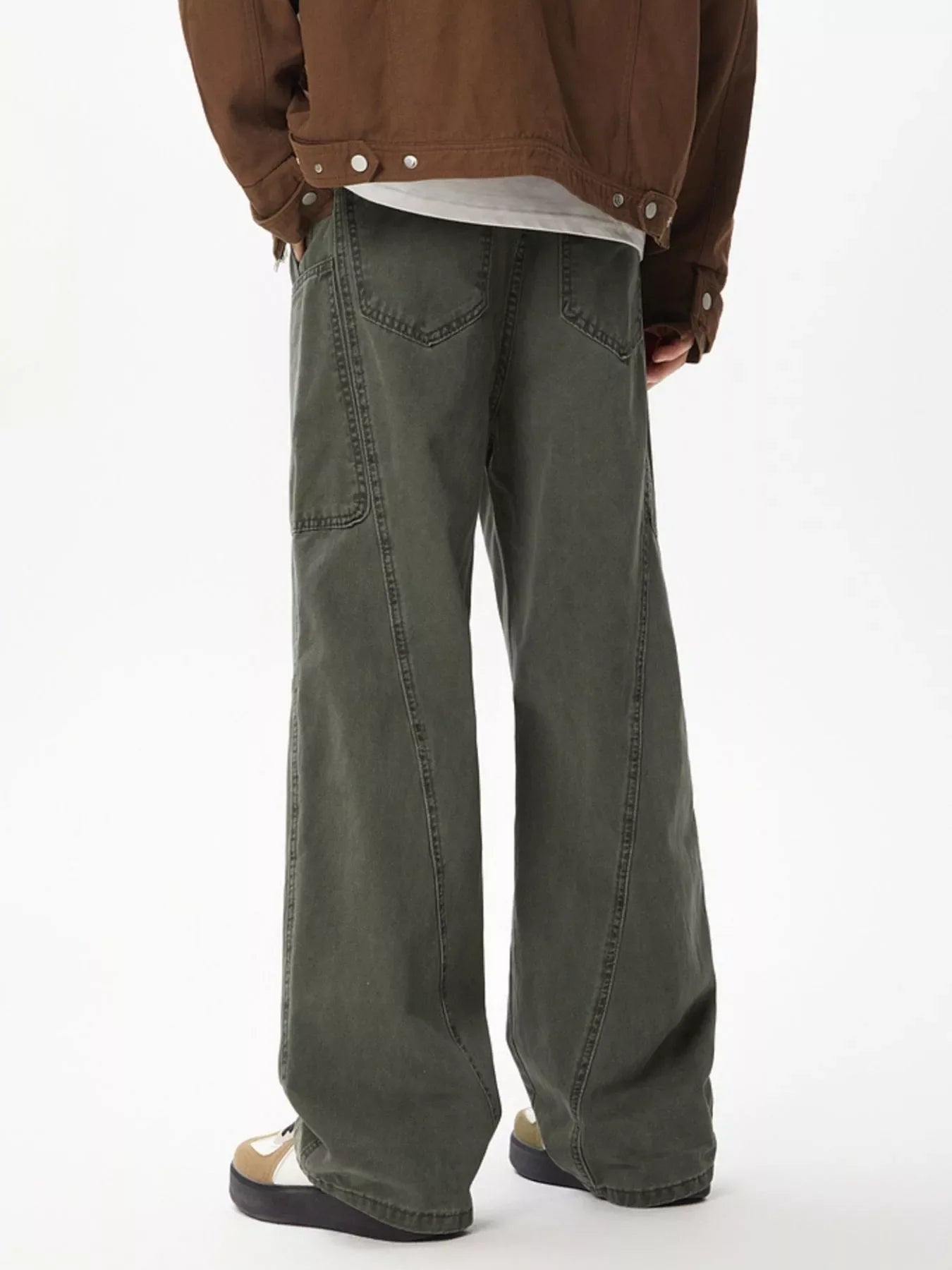 Men's Full Size Wide Leg Cargo Jeans Plus Size