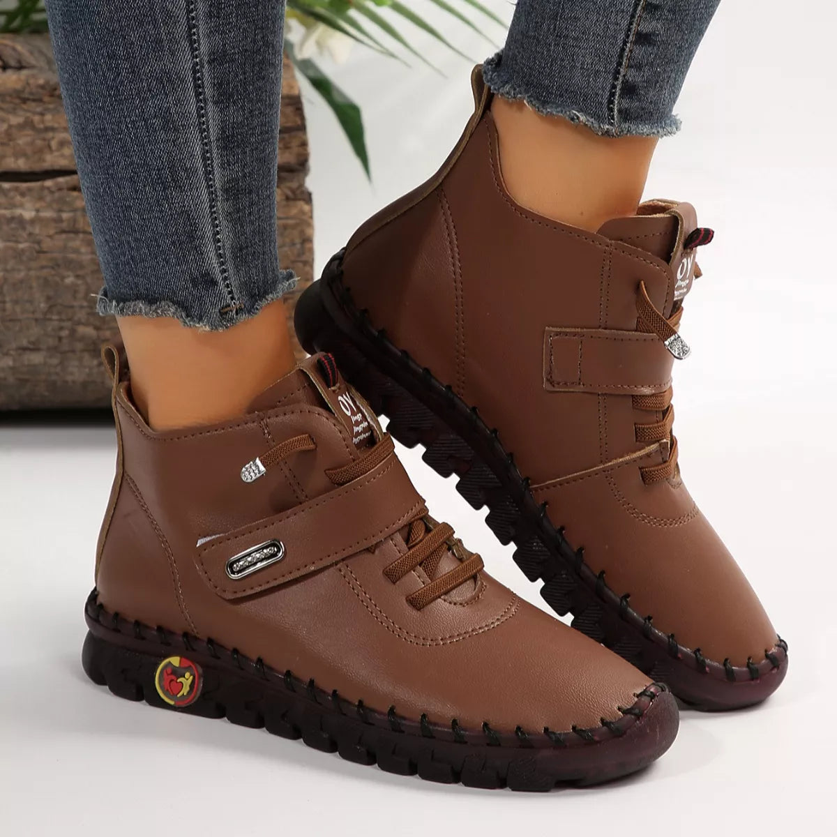 Lace Up Platform Ankle Boots