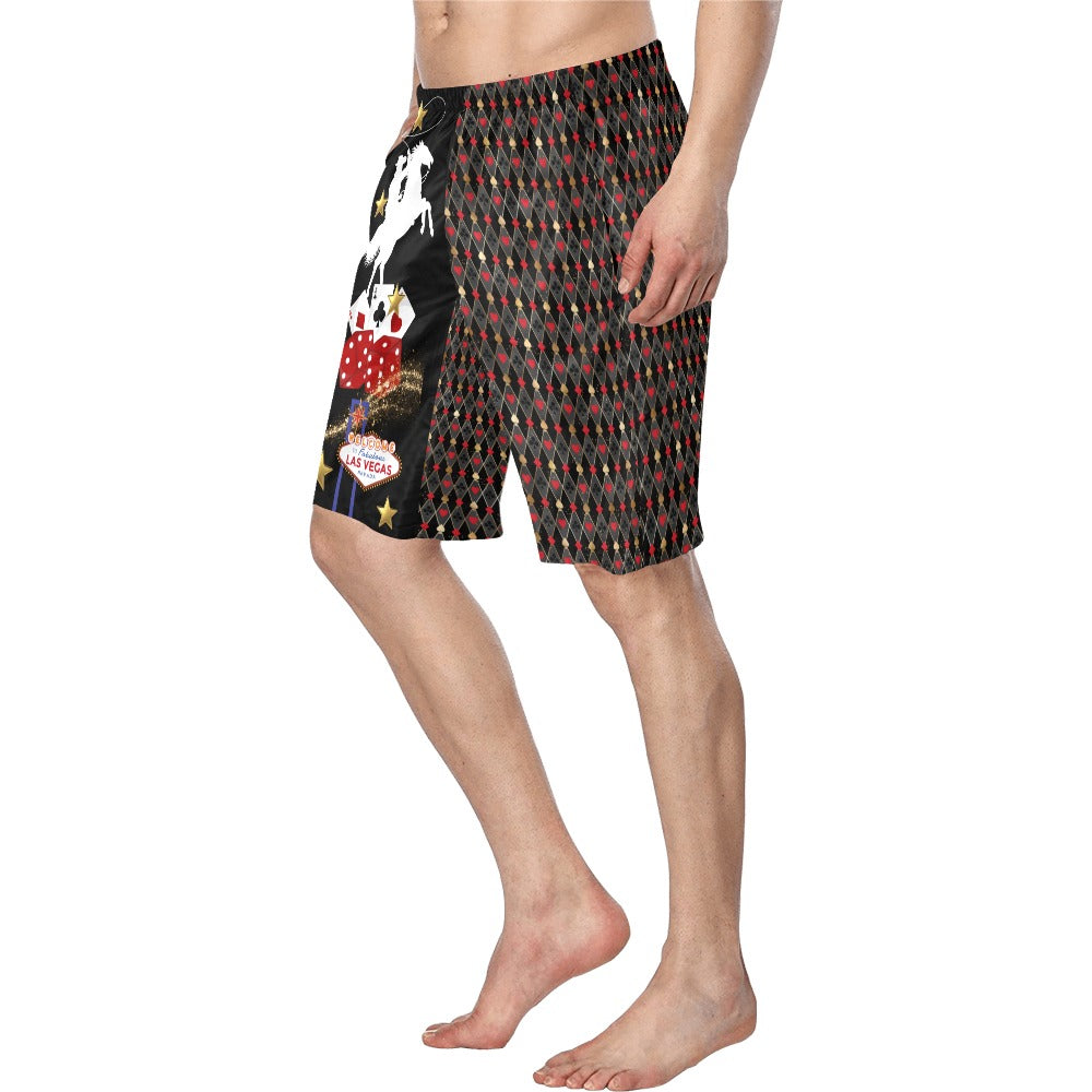 Baha Ranch Rodeo Vegas Men's Western Swim Trunks Shorts
