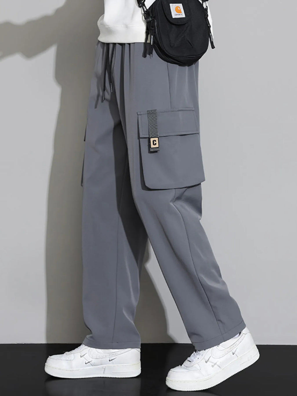 Men's Plus Size Wide Leg Cargo Pants