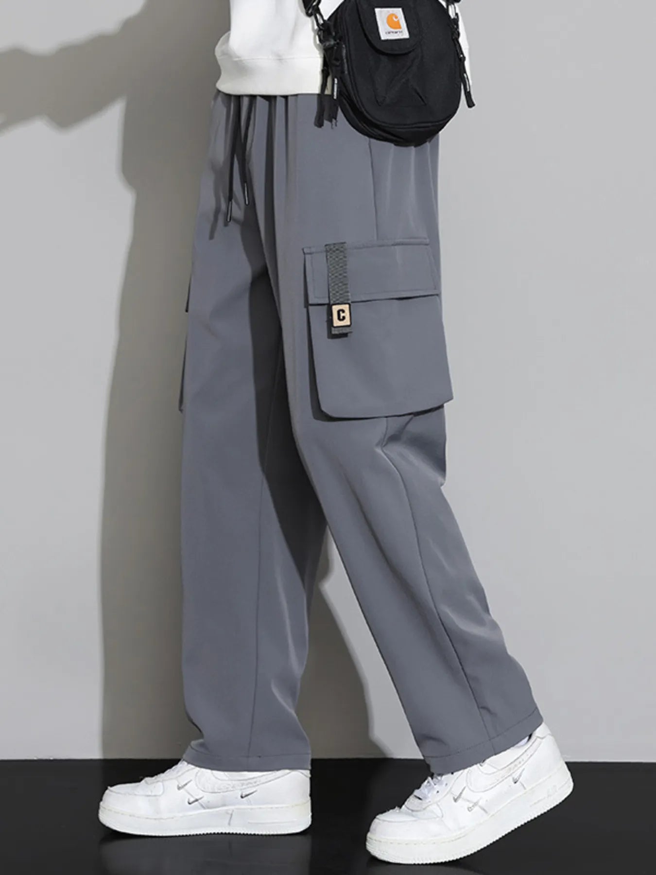 Men's Plus Size Wide Leg Cargo Pants