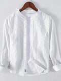 Men's Plus Size Button Up Long Sleeve Shirt