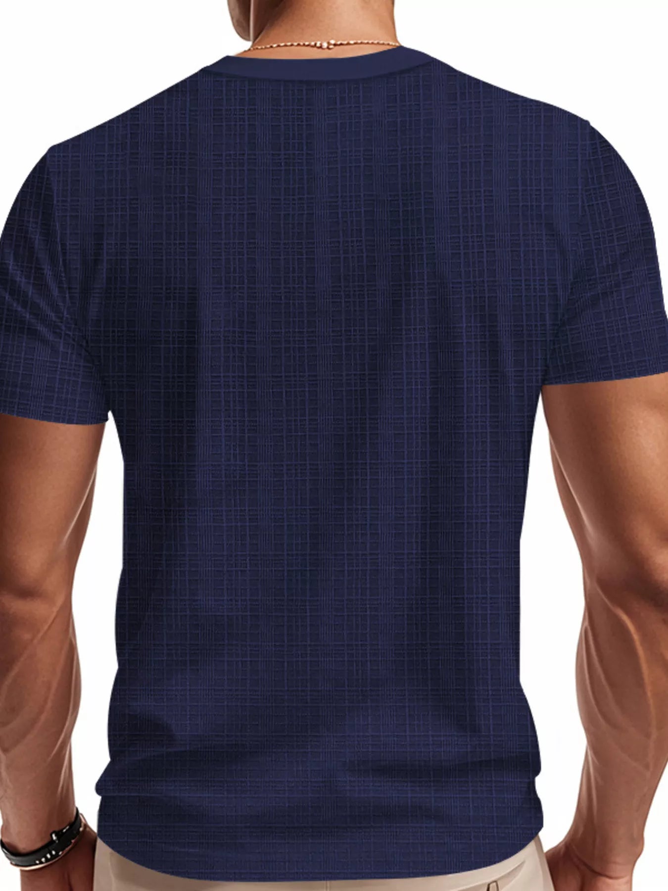 Men's Full Size V-Neck Button-Down Top Plus Size